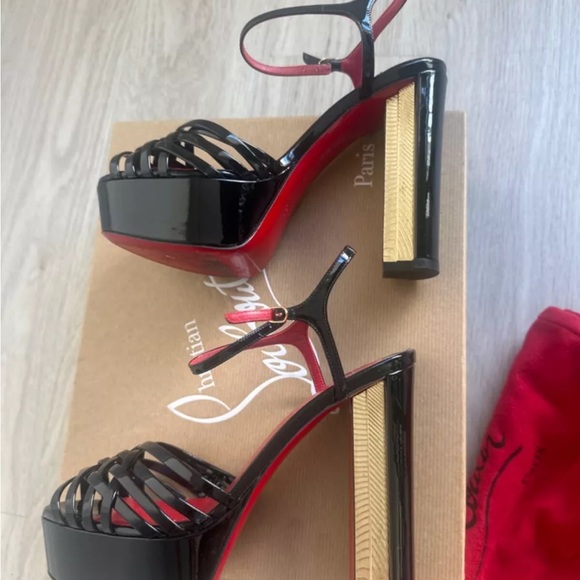 Louboutin- Coluna Girl 130mm Platform Sandals - Picture 16 of 16